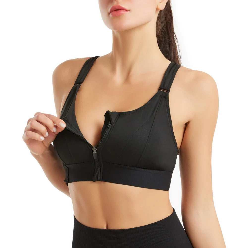 Front Zip Sports Bra View